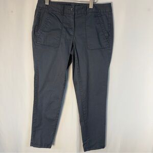 LOFT Women's Relaxed Skinny Chino Pants, Gray, patch pockets, tapered leg, comfy